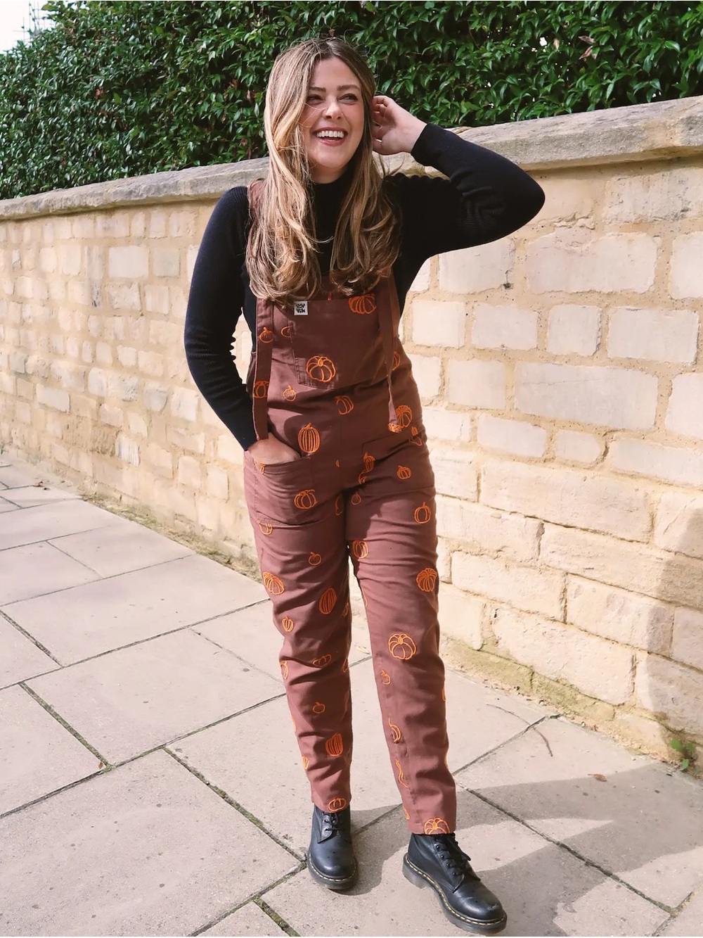 Lucy & Yak pumpkin patch dungaree fall overall jumpsuit